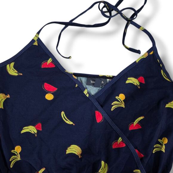ModCloth Women’s Blue Fruit Print Halter Bodysuit – Large, Cotton Spandex - Picture 6 of 9